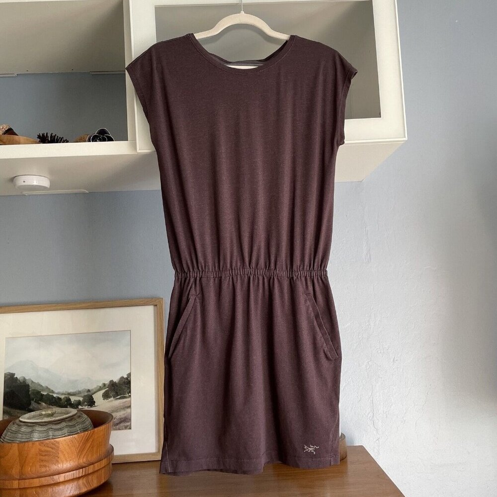 Arc'teryx Ardena Dress in Dimma Purple Shirtdress Organic Cotton Size XS